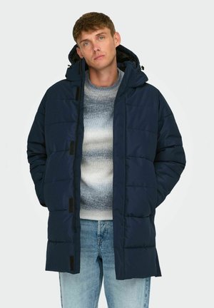 Only & Sons ONSCARL QUILTED OTW - Wintermantel - blue nights