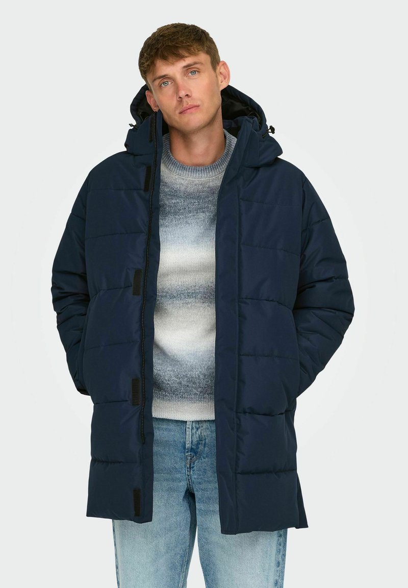 Only & Sons ONSCARL QUILTED OTW - Zimski plašč - blue nights