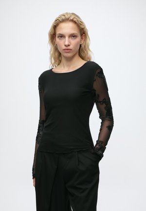 JDY, JDYCASABLANCA SOLID BODY TOP  - Блуза с дълги ръкави - black