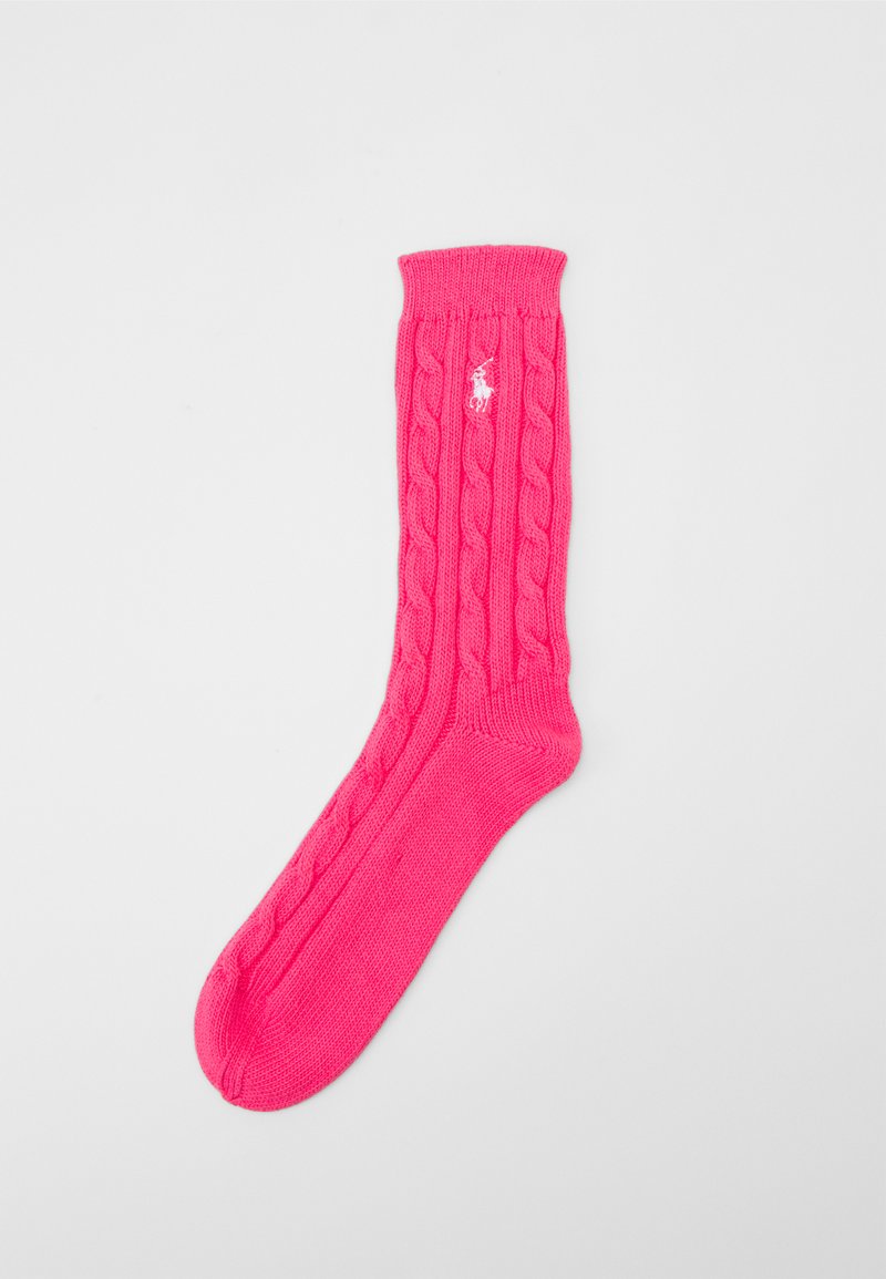 Polo Ralph Lauren CABLE KNIT CREW SOCKS - Zeķes - hot pink