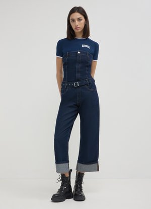 CON RISVOLTO - Jumpsuit - blu