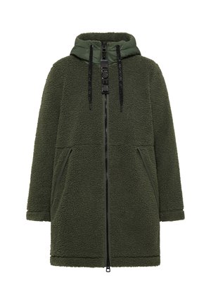 Cecil, STRUKTURMIX TEDDY-MANTEL MIT KAPUZE - Manteau court - shadow khaki