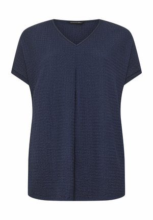 Evans, PLUS SIZE SHORT SLEEVE TOPS - Bluse - navy