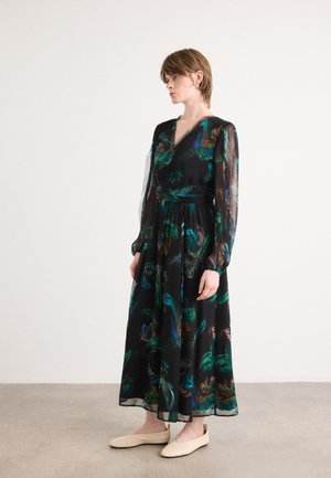 Maxi ruha - dark jade green