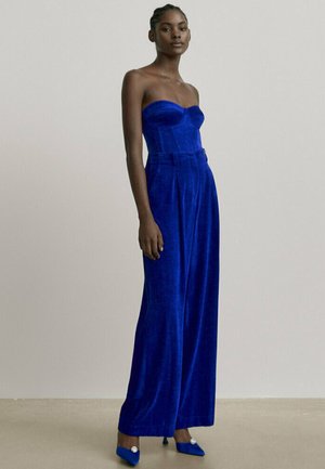 STUDIO WIDE LEG WITH DARTS - Trousers - blue