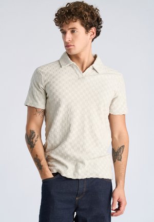CHECKERED TOWEL V-NECK  - Poloshirt - fair grey