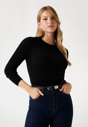 KURZER ZOPF - Strickpullover - schwarz