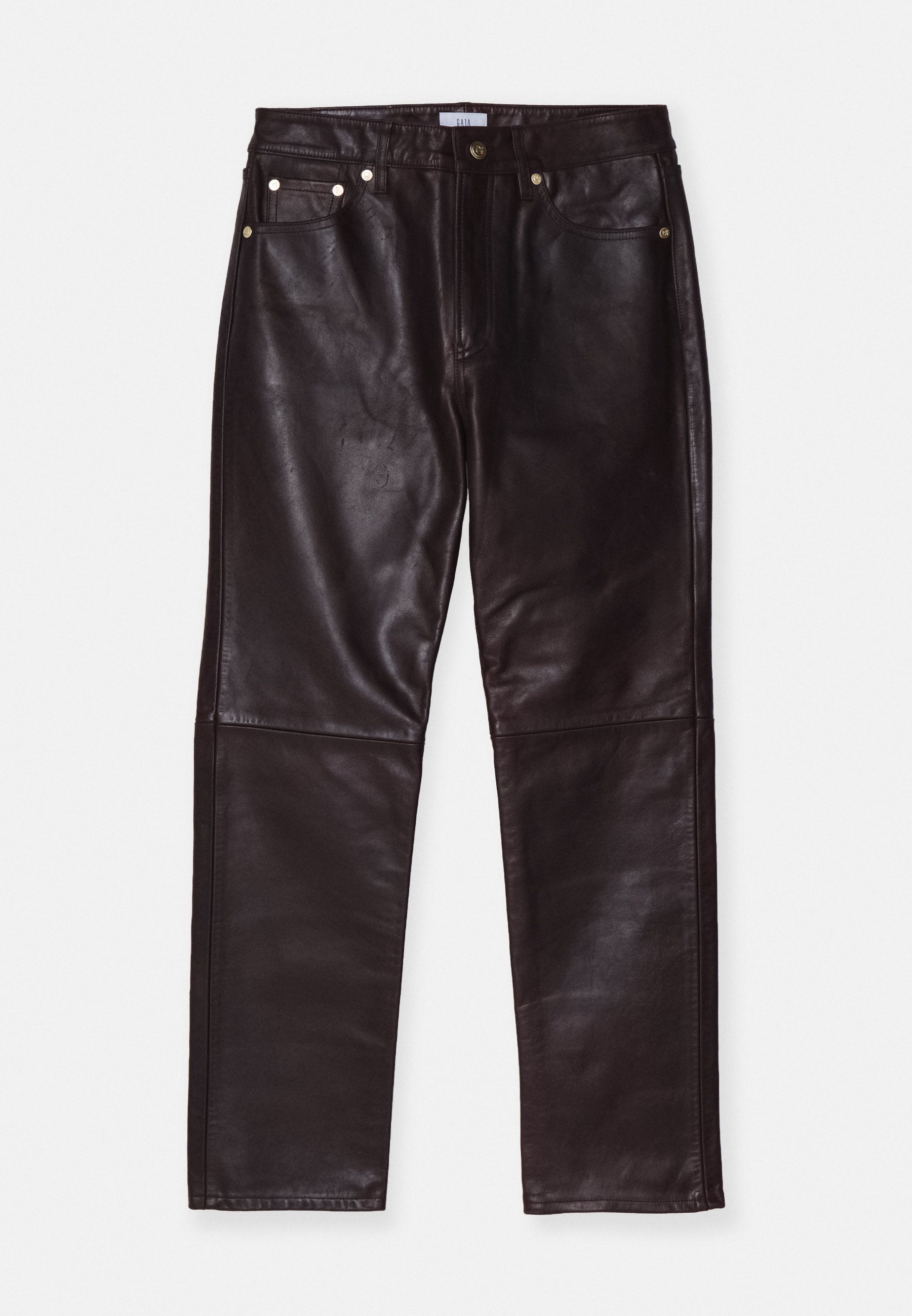 GAP GAP X CULT GAIA LEATHER PANT - Leather trousers - woodsy brown