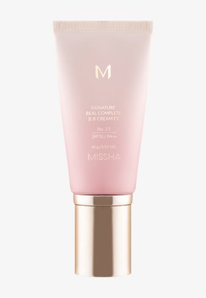 Różowo-złota tubka MISSHA Signature Real Complete BB Cream EX z SPF30 PA++ w odcieniu nr 23, o pojemności 45 g.
