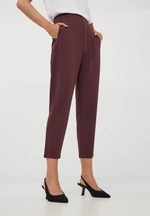 Terranova CON PINCES - Pantaloni - bordeaux scuro