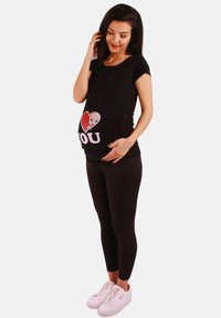 M.M.C. MIT MOTIV I LOVE YOU - T-Shirt print - schwarz