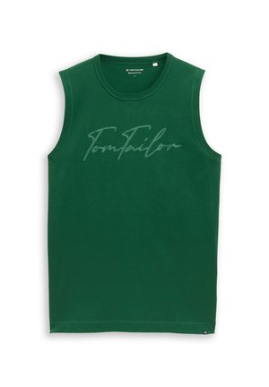 TOM TAILOR, TOM TAILOR T-SHIRT TANKTOP MIT LOGO-PRINT - Top - garden green