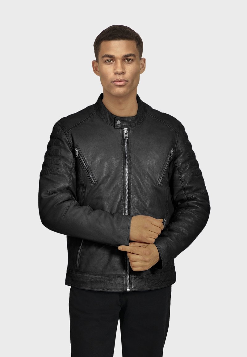 Oakwood BOBBY - Leren jas - black/zwart