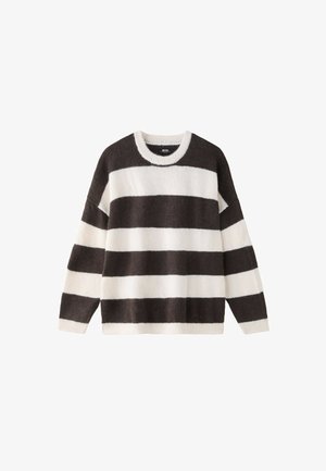 Stradivarius, OVERSIZE STRIPED JUMPER - Pullover - brown