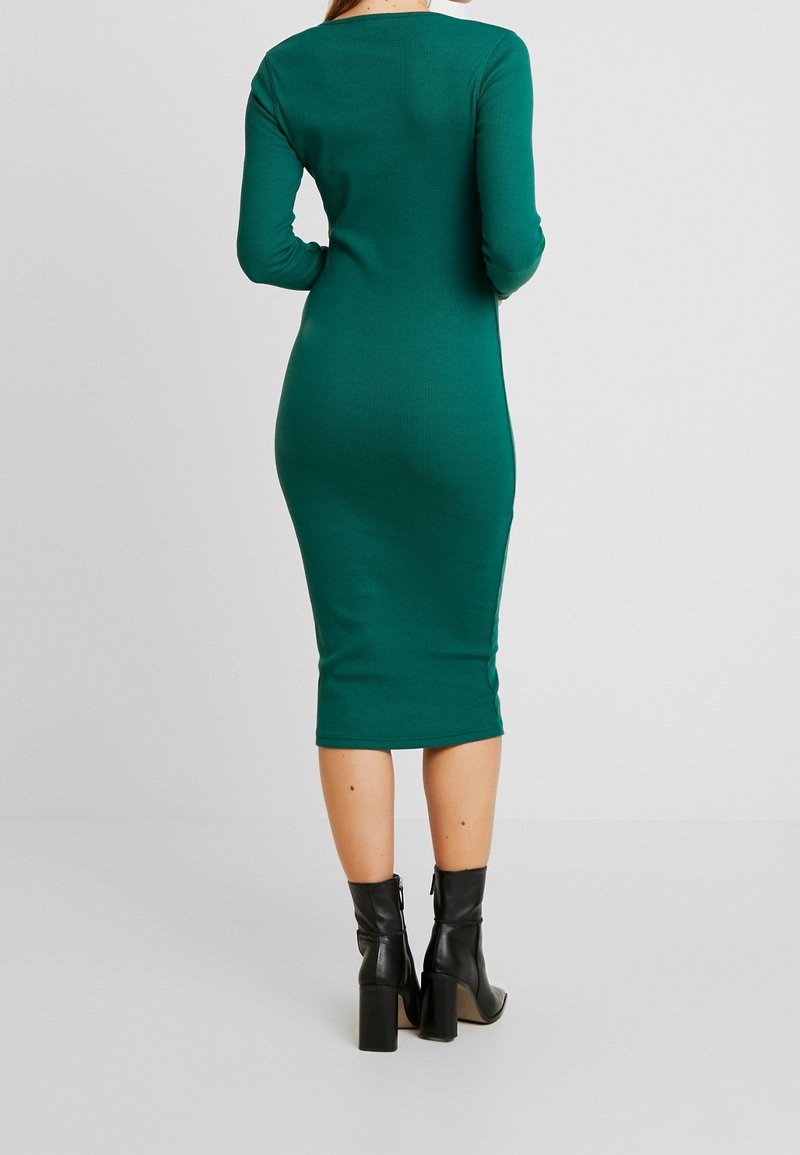 missguided dress green Shift - Neck Green Boho Long