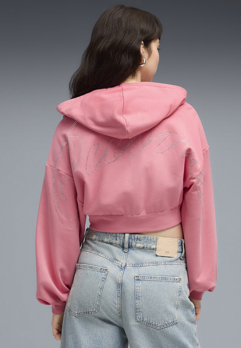 Puma GRAPHIC BEDAZZLED - Mikina na zip - wild pink