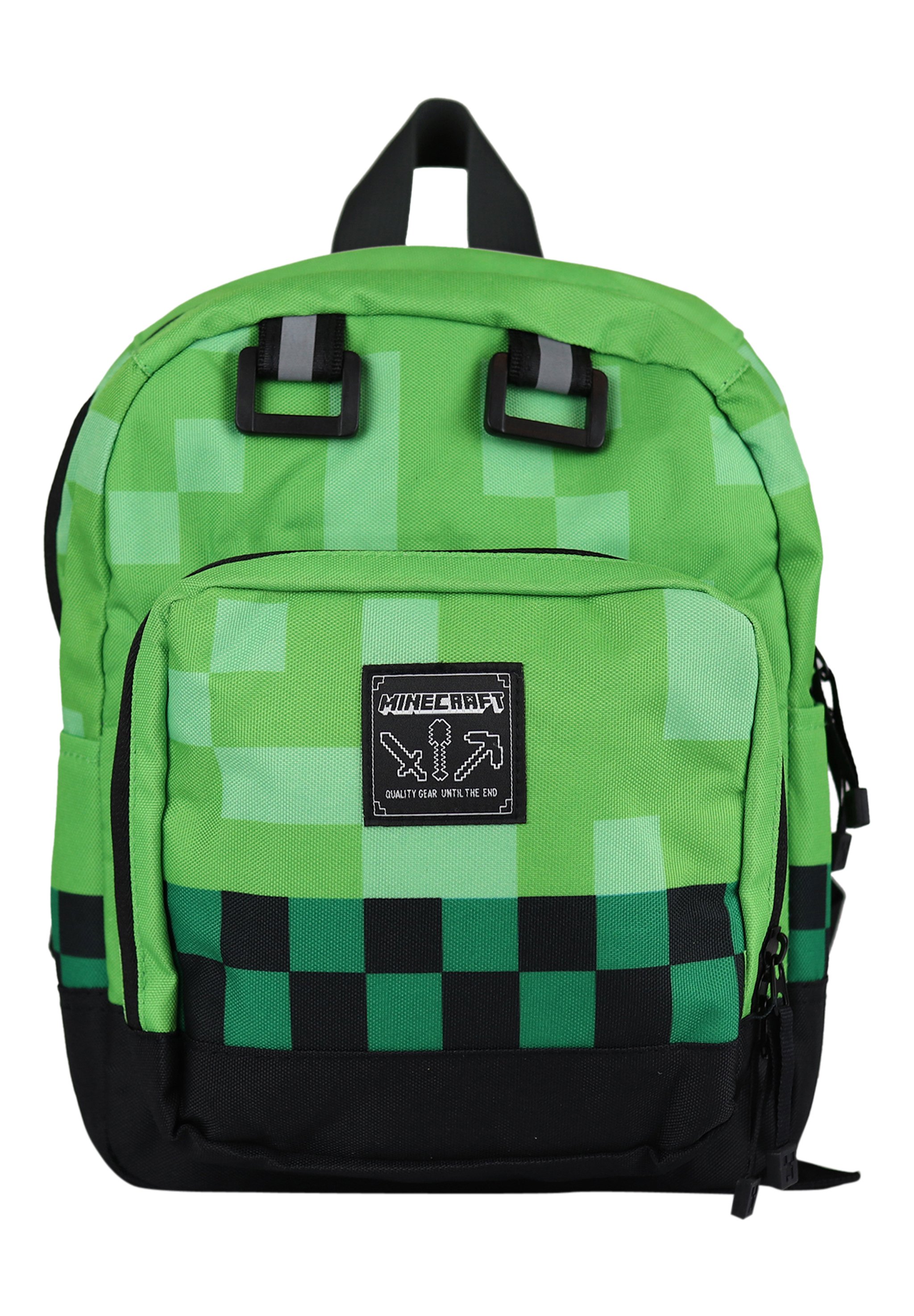 Zaino Organizzato Minecraft Nero-Verde Scuola 2020-2021 - FUNSHOPPING
