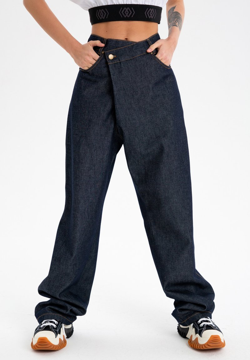 ET NOS WRAP Relaxed fit jeans dark navy/dark blue Zalando.de