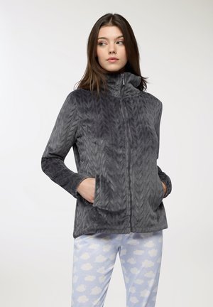 Felpa con zip - piombo