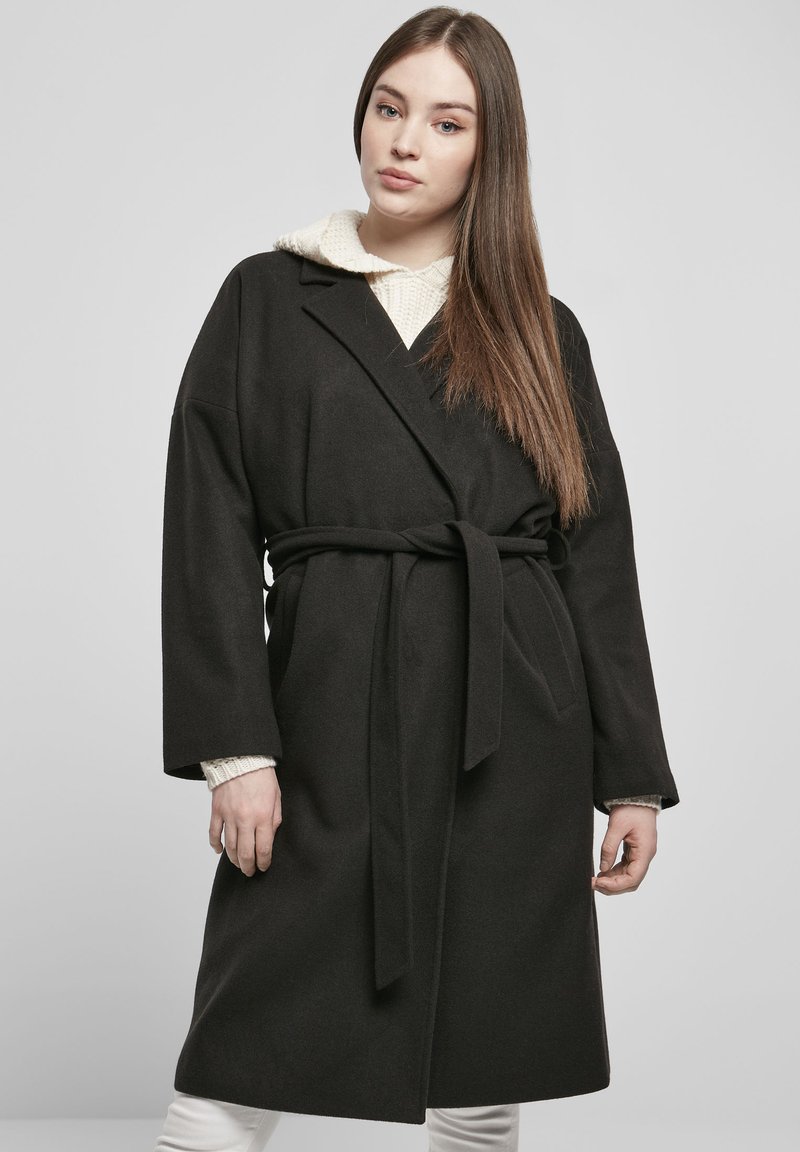 Urban Classics - DAMEN OVERSIZED - Trenčkot - black, Povečajte