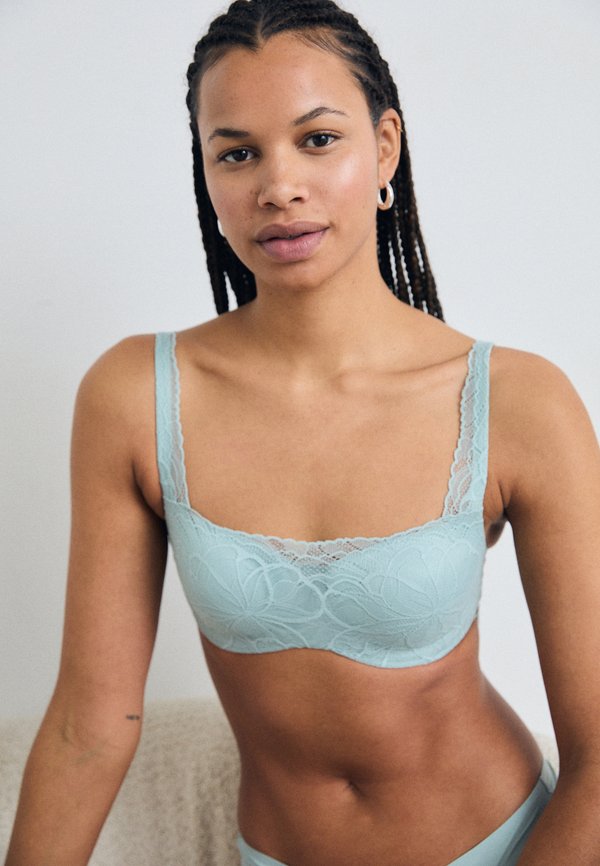 BODY MAKE UP ILLUSION - Balconette bra - misty turquoise
