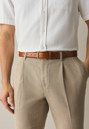 Next, SIGNATURE MADE IN ITALY FORMAL BELT WITH BROGUE PATTERN - Gürtel - tan brown