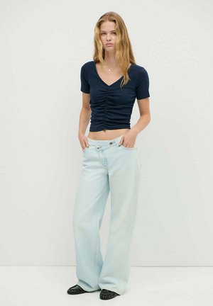 Mango Kids, TEEN - Triko s potiskem - royal blue