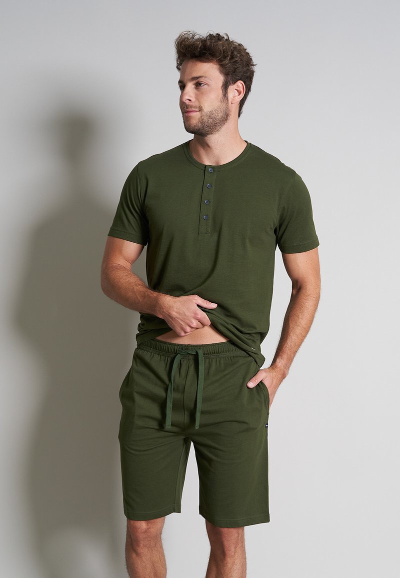 TOM TAILOR Bas de pyjama - grün-dunkel-uni