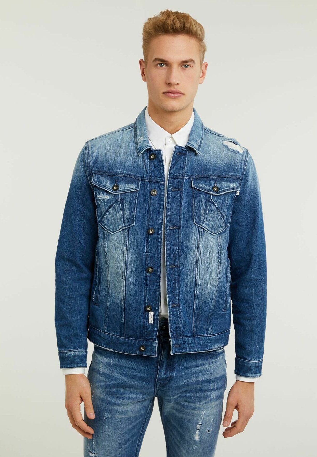 CHASIN' Denim jacket - blue - Zalando.ie