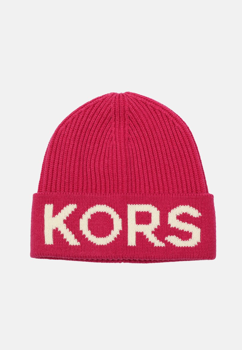 Michael Kors Red & Pink Ribbed cuffed Beanie Michael Kors Women main image 4