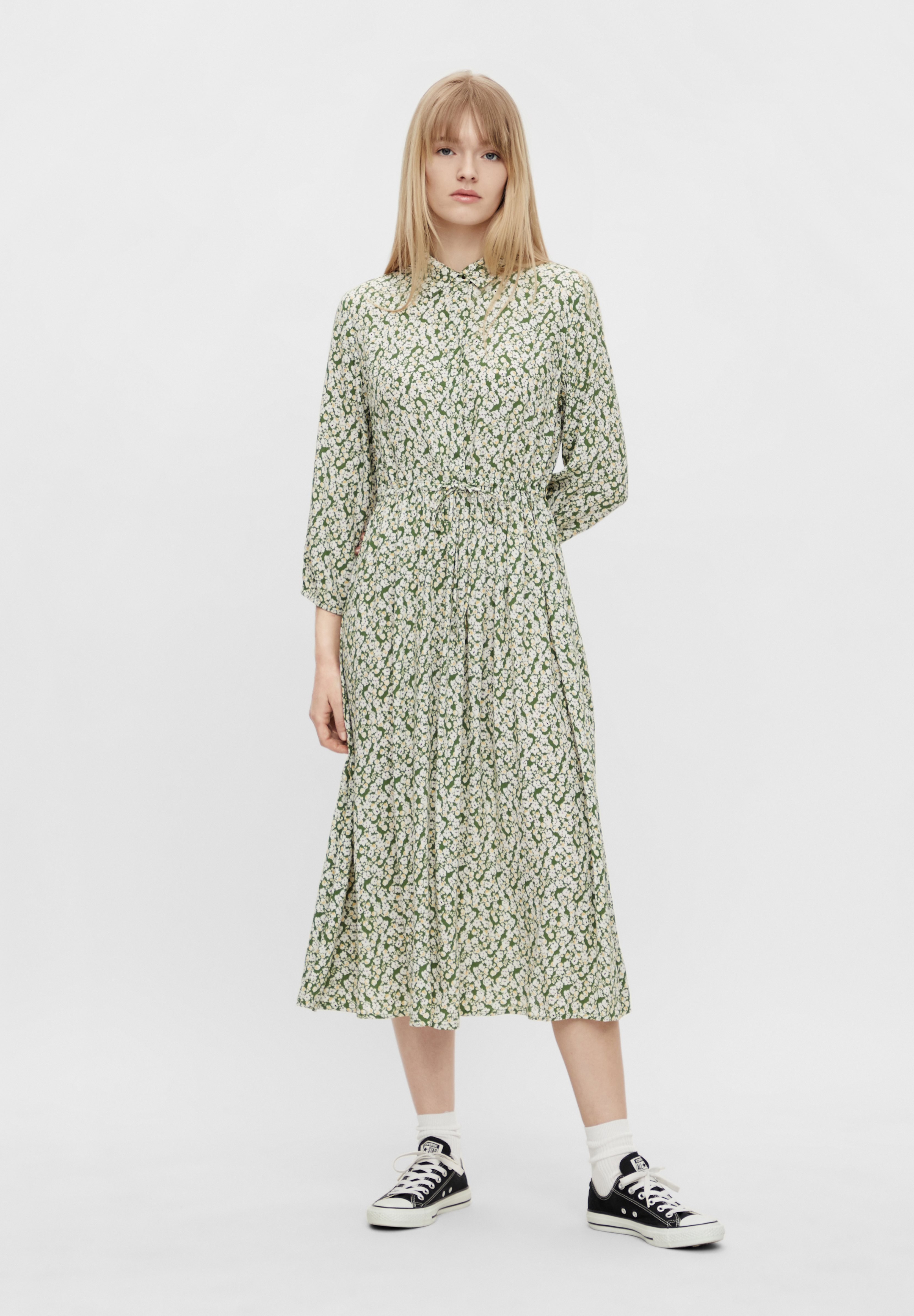Pieces Abito a camicia - garden green/verde - Zalando.it
