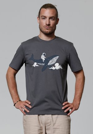 watapparel SPACEWHALE - T-shirt print - anthracite