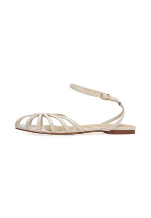 Cesare Gaspari, Ankle strap ballet pumps - white