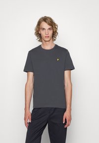 Lyle & Scott - PLAIN - T-paita - gunmetal Pienoiskuva 1