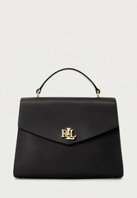 Lauren Ralph Lauren LEATHER MEDIUM FARRAH SATCHEL - Mala de mão - black