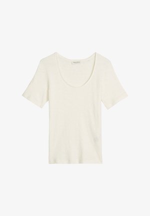 Marc O'Polo, T-SHIRT, SHORT SLEEVE, ROUND NECK - T-shirt basique - white cotton