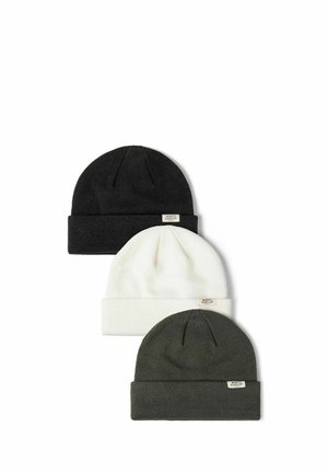 3-PACK SET - Huer - khaki/black/white
