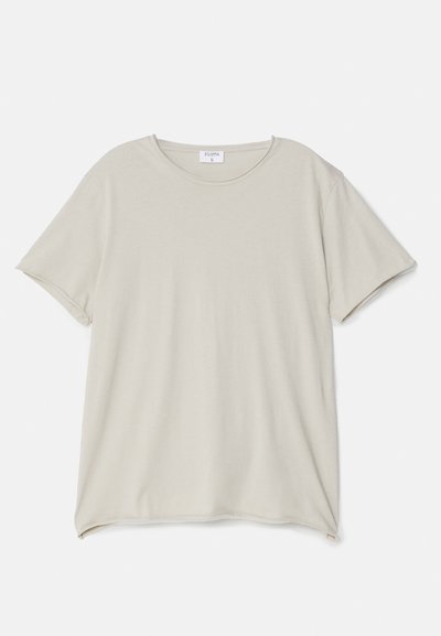 Gai beidzs krekls, kas izgatavots no mīksta kokvilnas, ar apaļu dekoltē un īsām piedurknēm. Gluda tekstūra un brīva piegriezuma dizains.