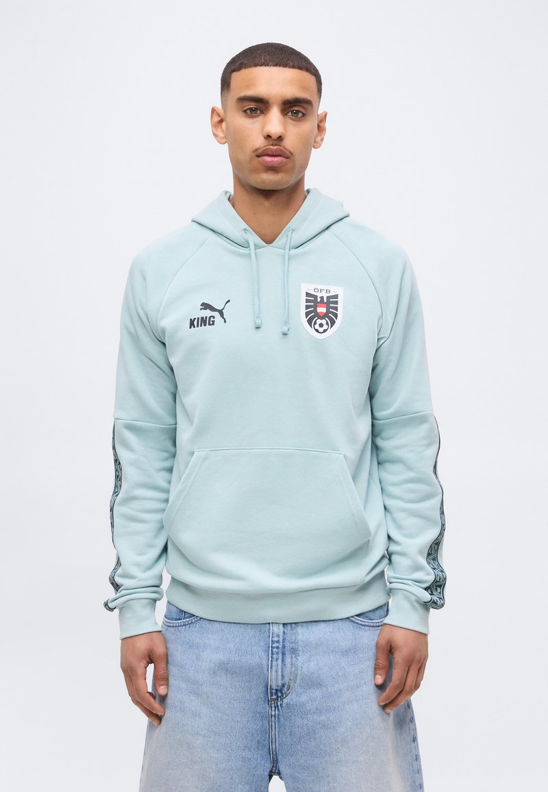Puma AUSTRIA ÖFB KING HOODIE - Oblečení národního týmu - modern mint/black