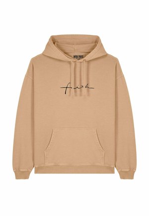 FAITH EMBROIDERY UNISEX VINTAGE HOODIE - Hoodie - beige