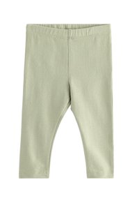 Grønne bomuldsleggings med en blød tekstur, elastisk talje og uden synlige sømme, med en kropsnær pasform og ankellang længde.