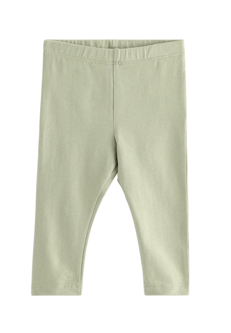 Grønne bomuldsleggings med en blød tekstur, elastisk talje og uden synlige sømme, med en kropsnær pasform og ankellang længde.