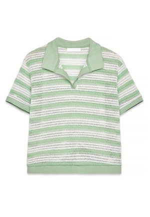 NA-KD COLLAR SHORT SLEEVE - Poloshirt - green stripe
