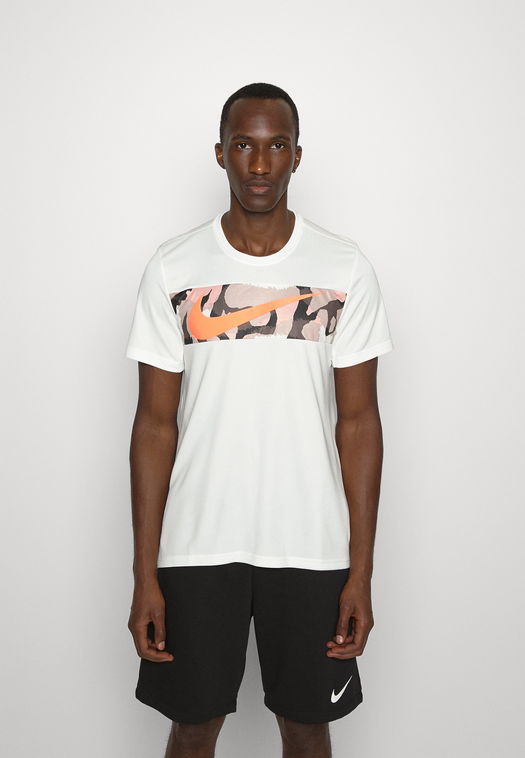 Sports T-shirt - sail/bright mango 