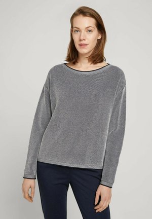 Trui - navy bubble structure