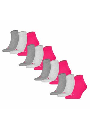 UNISEX QUARTER 12ER PACK LOGO - Calze - pink grau