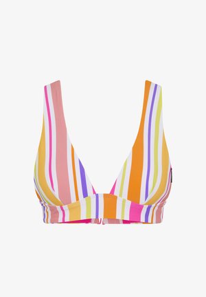 Chiemsee, MIT MUSTER UND RÜCKSEITIGEN DOUBLE-STRAPS - Bikini-Top - white orange