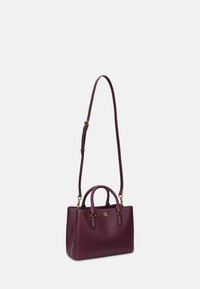 Lauren Ralph Lauren LEATHER SMALL MARCY SATCHEL - Rokassoma - pinot noir