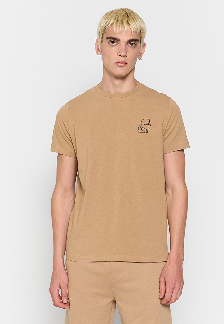 Karl Lagerfeld T-shirt basic lichtbruin