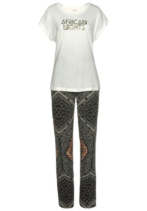 LASCANA, SET - Pyjama - braun gemustert/ecru
